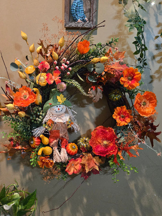 Scarecrow Garden Wreath