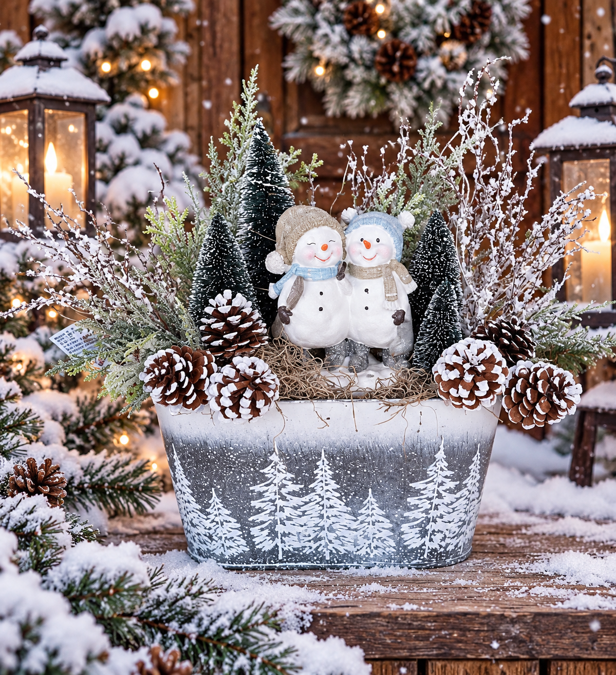 Snow Much Love Silk Arrangement