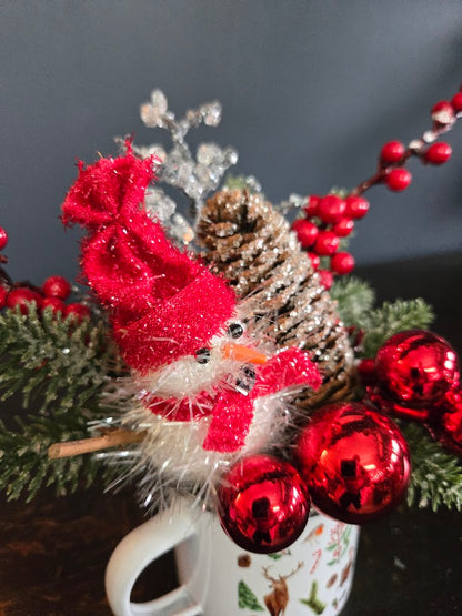 Camping Mug Snowman Arrangement