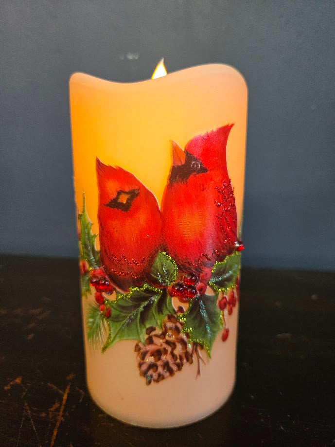 Cardinal Pair Candle