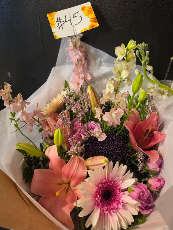 Florist Design Bouquet Wrapped