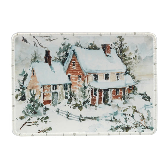 Winter's Frost Christmas Rectangular Platter