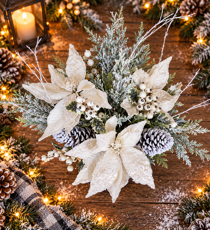 Winter White Elegance Silk Arrangement