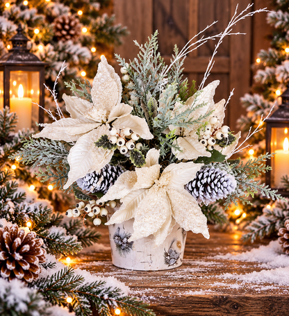 Winter White Elegance Silk Arrangement