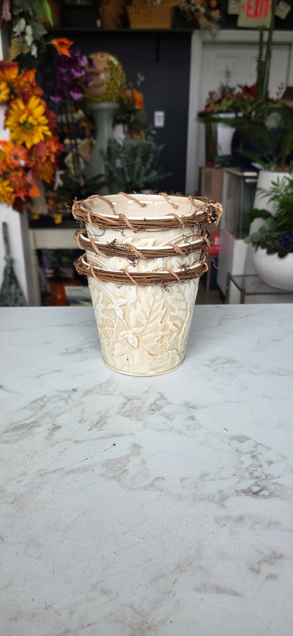Metal Fall Harvest Pot Ast.